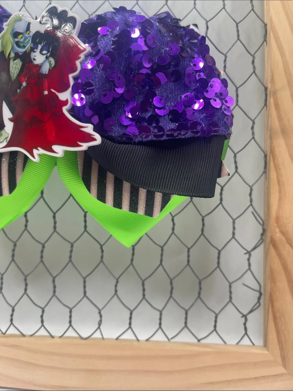 Handmade Gothic Ghost-Inspired Hair Bow